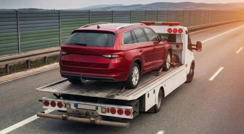 Guincho para carros em Nova Iguaçu – carro sendo carregado em plataforma